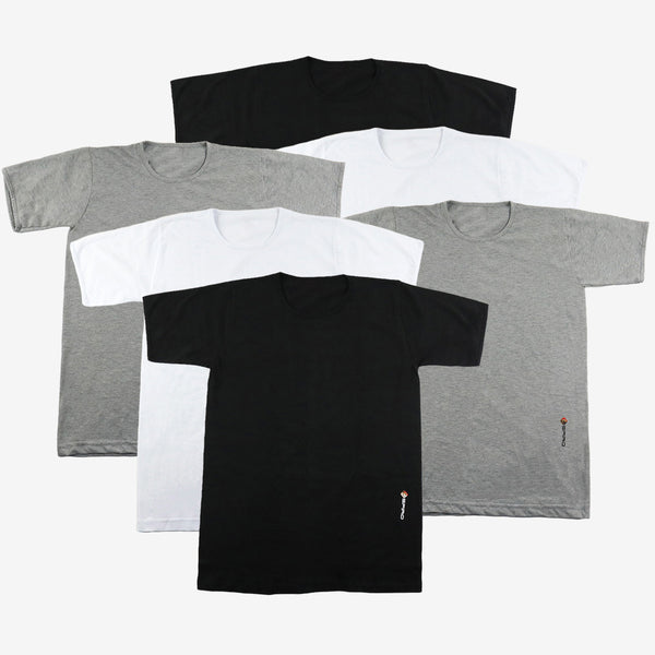 Lot de 6 T-shirts ESPIRO 100% Coton - Col Rond - Verano Clothing